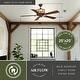 preview thumbnail 3 of 7, Yellowstone 56 in. Bronze Rustic Ceiling Fan, Reversible Rosewood-Dark Walnut Blades, LED Lighted Wildlife Motor Housing, Remote
