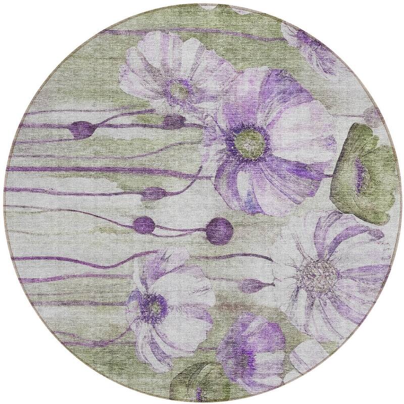 HomeRoots Floral Transitional Rectangle Outdoor Rug