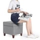 preview thumbnail 144 of 149, Adeco Square Storage Ottoman 17 inch Footstool