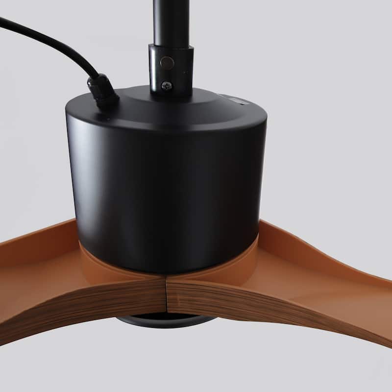 42" Indoor/Outdoor Black Modern Plug-In Ceiling Fan with Light