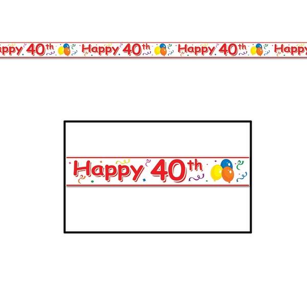 Shop Club Pack Of 12 Happy 40th Birthday Party Tape 3 X 20