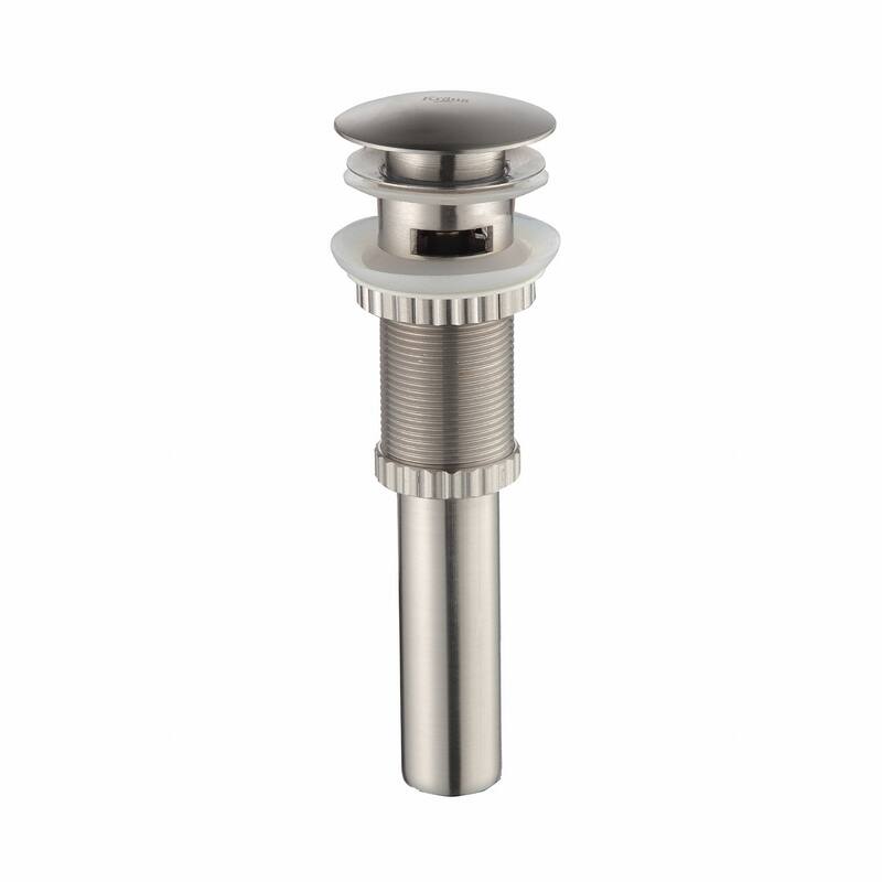 KRAUS Pop-Up Drain w Overflow, Bathroom Sink, Chrome, Nickel