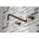 preview thumbnail 20 of 36, Manhattan 3-Hole Wall Mount Roman Tub Faucet in Brushed Brass