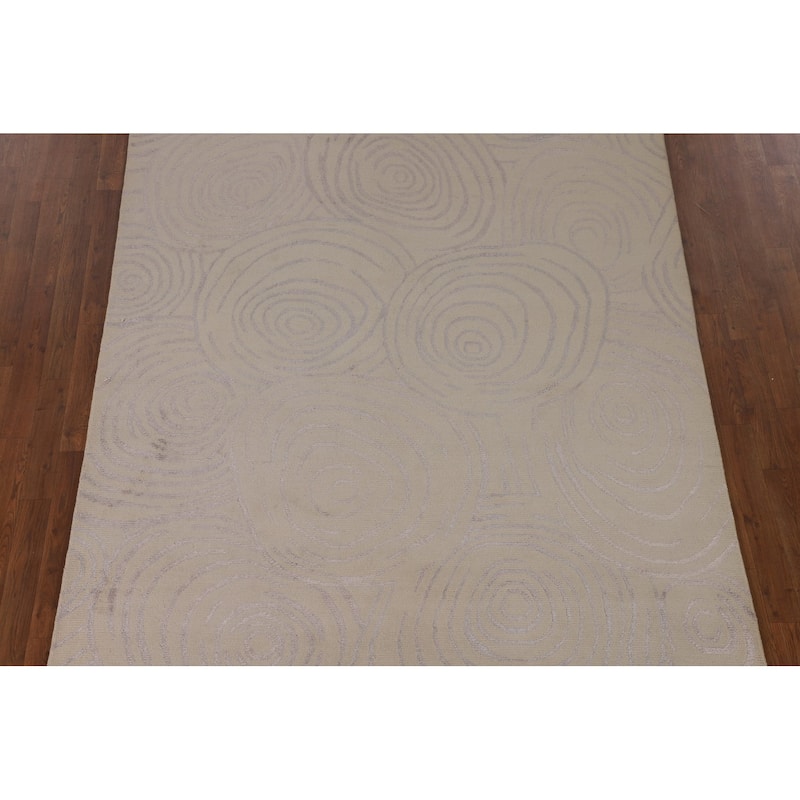 Gabbeh Oriental Area Rug Hand-Knotted Wool Carpet - 5'11" x 8'7"