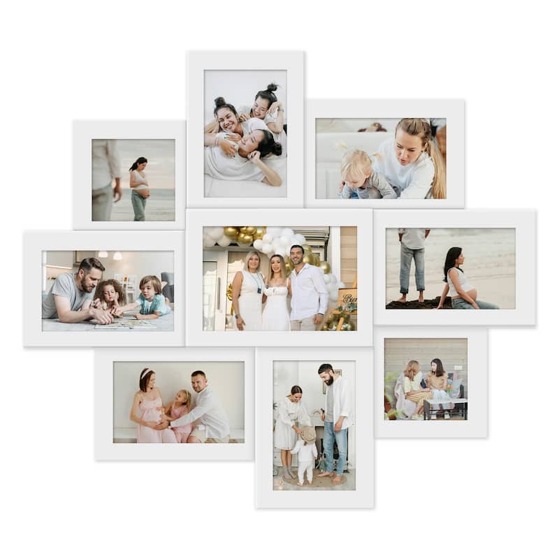 9 Opening 4x6 Family Collage Picture Frames for Wall Decor Gallery Set