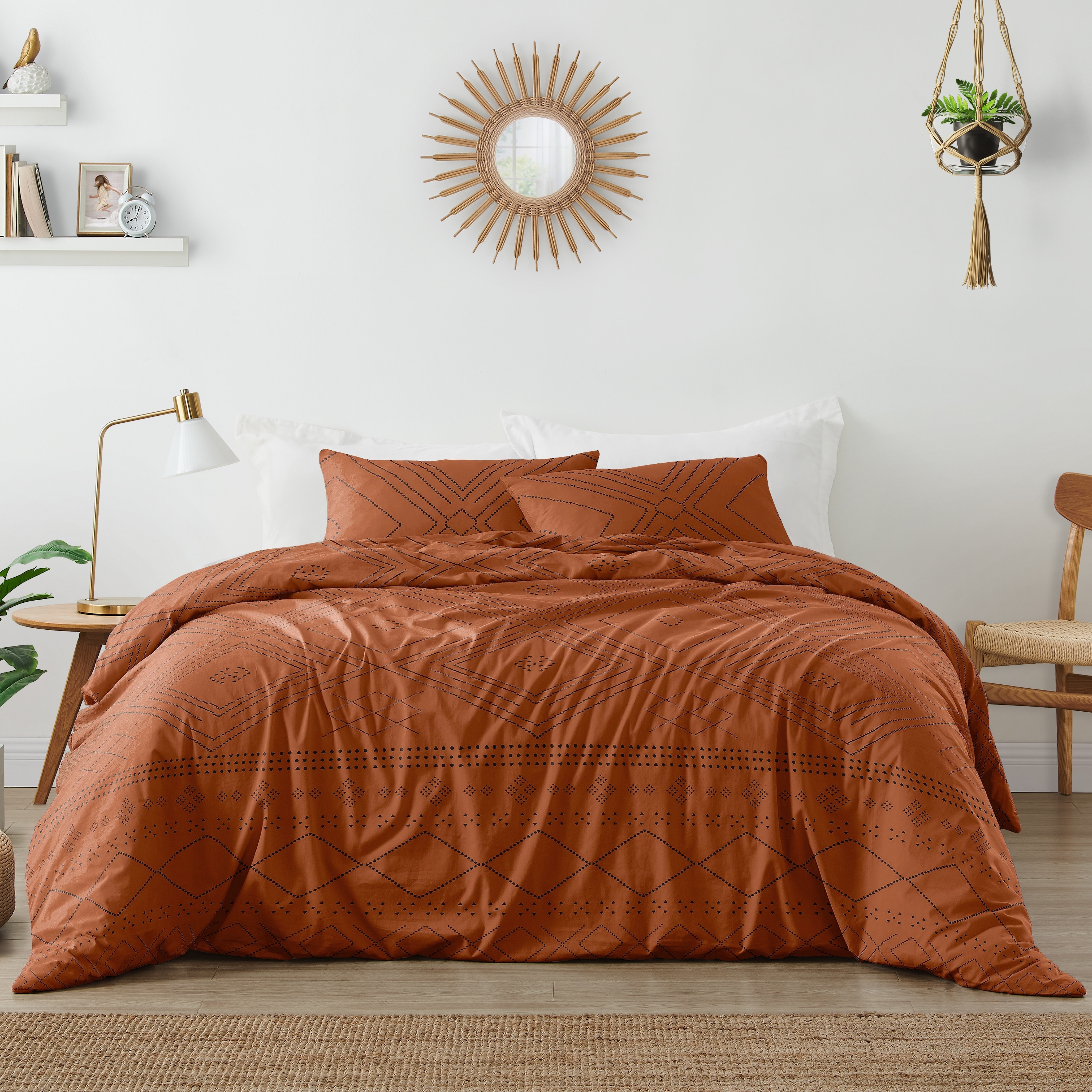 Rust comforter sale