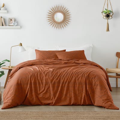 Sweet Jojo Designs Orange Boho Bohemian Tribal Neutral 3p Full/Queen Comforter Set Neutral Rust Southwest Arrow Geometric Aztec