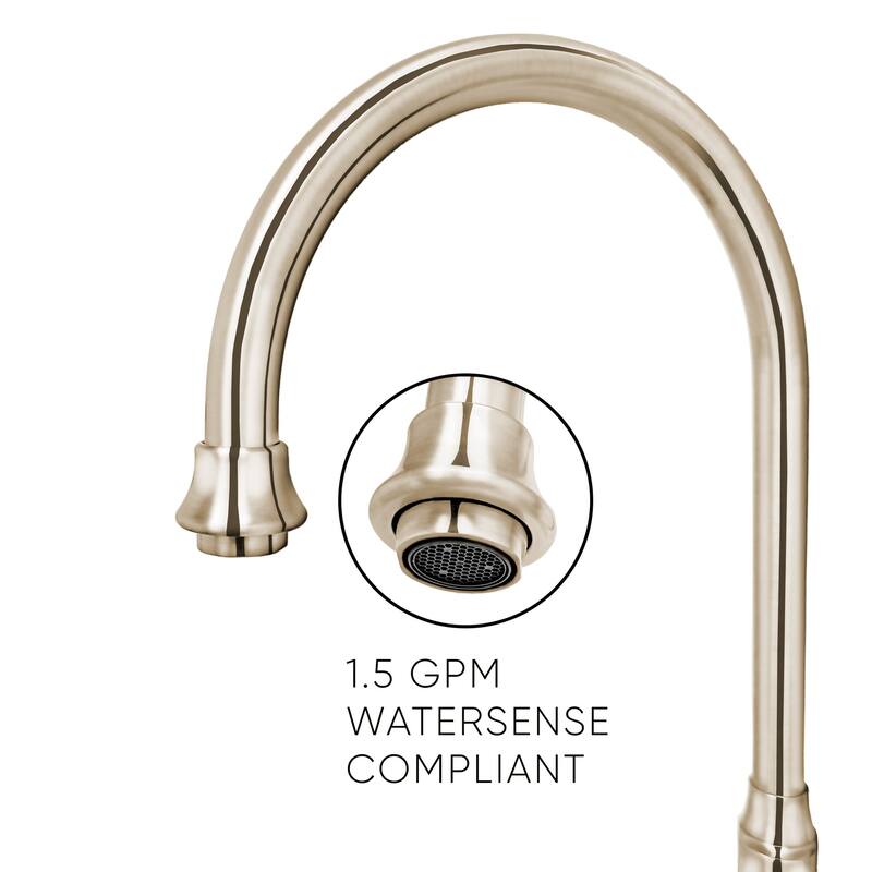 Whitehaus WHKBTCR3-9101-NT Vintage III Plus 1.5 GPM Widespread Bridge