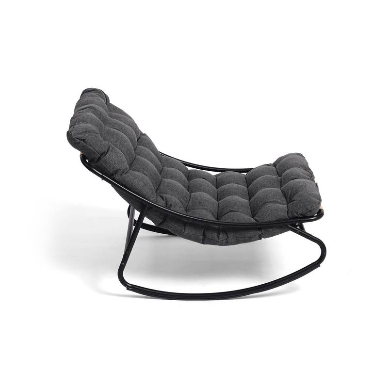 Modern Indoor Outdoor Rocking Chair with Cushion
