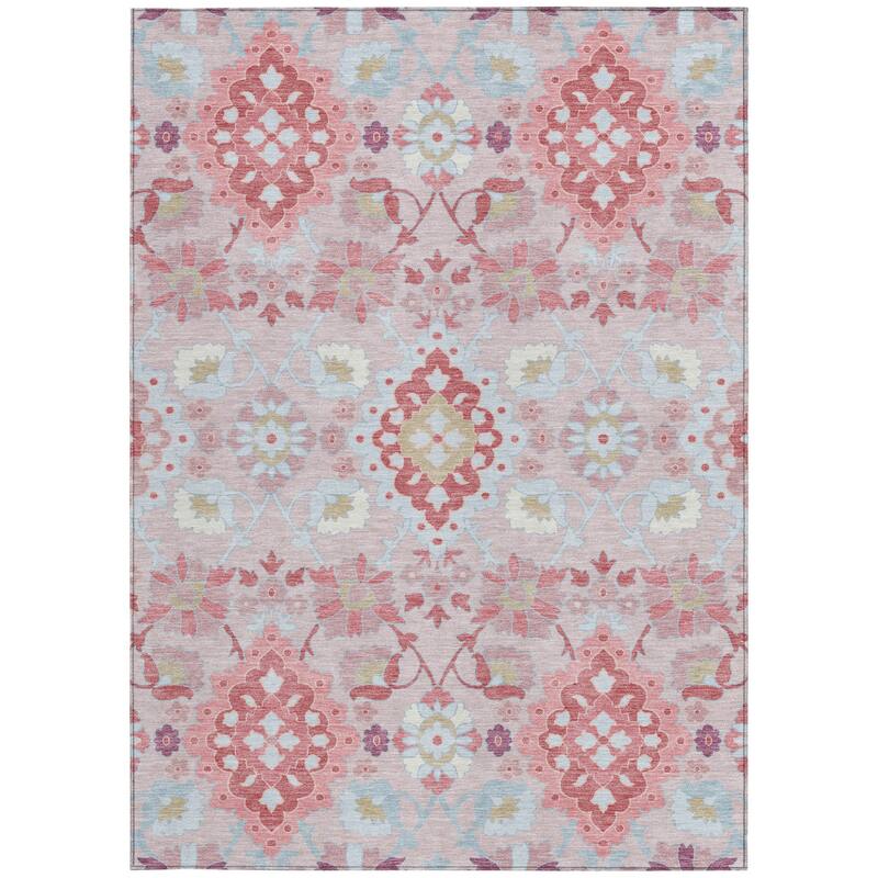 HomeRoots Oriental Traditional Rectangle Outdoor Rug