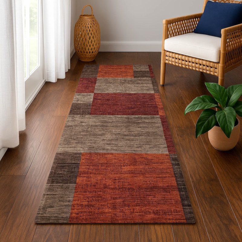 Premium Washable Super Soft Casual Contemporary Mayfield Rug - Chocolate - 2'3" x 7'6"