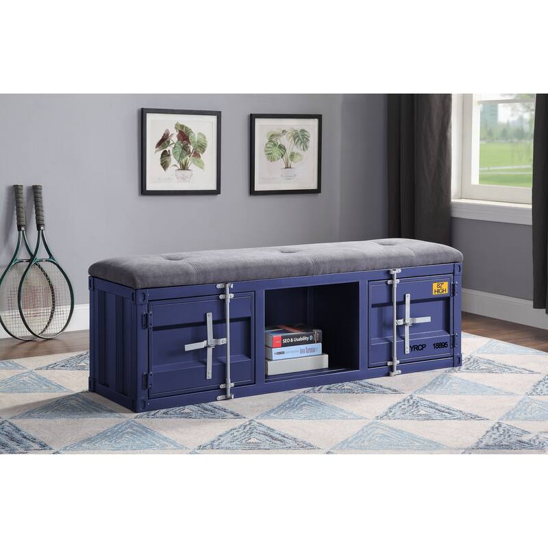 Kamloops Storage Bench - Grey/Blue