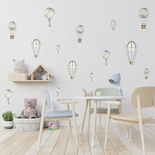 Walplus Grey Hot Air Balloons Children Wall Stickers DIY Nursery Decor