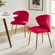 preview thumbnail 66 of 88, Barbara Contemporary Upholstered Side Chair with Small Base Set of 2 by HULALA HOME FUCHSIA