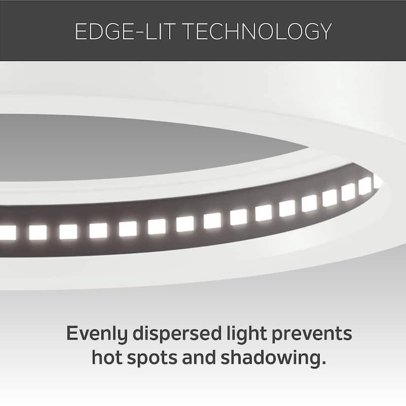 Kichler 53011WH30 Ara 12" Wide LED Flush Mount Drum Ceiling Fixture