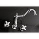 preview thumbnail 37 of 43, Heritage 3-Hole Wall Mount Roman Tub Faucet in Polished Brass