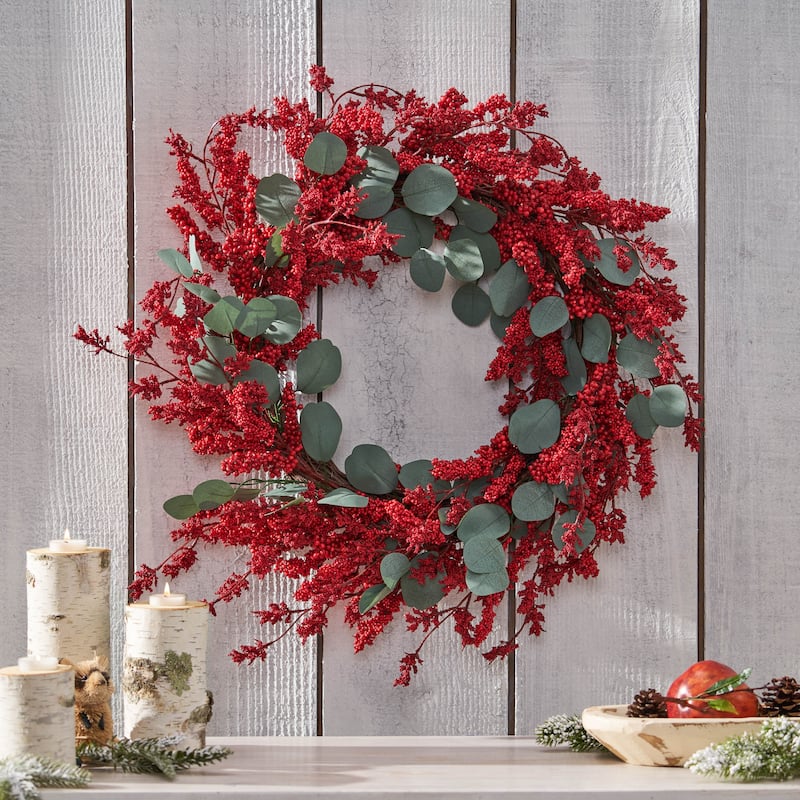 29" Eucalyptus/Berry Wreath