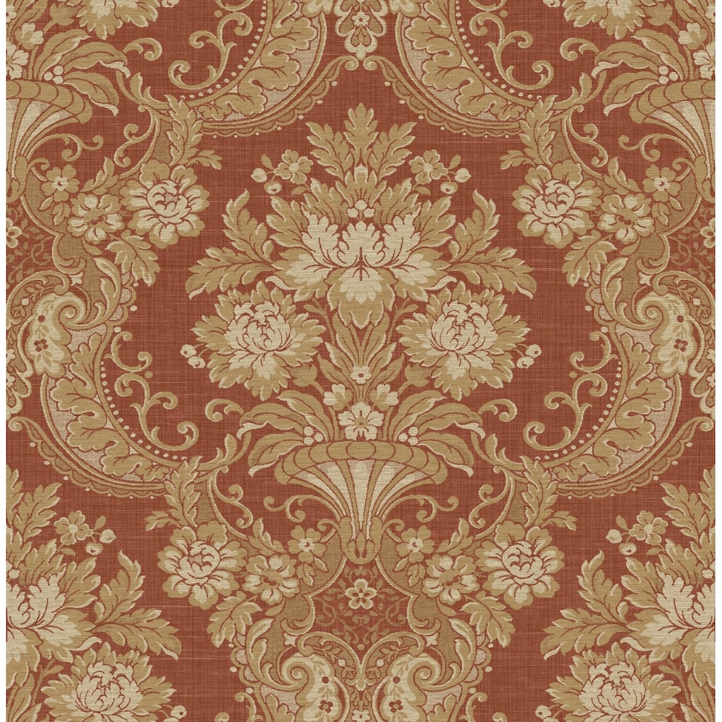 Seabrook Designs Lewin Royal Damask Unpasted Wallpaper
