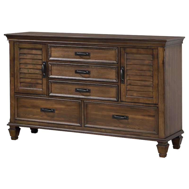 Franco Farmhouse Wood Frame Dresser with 5-drawer