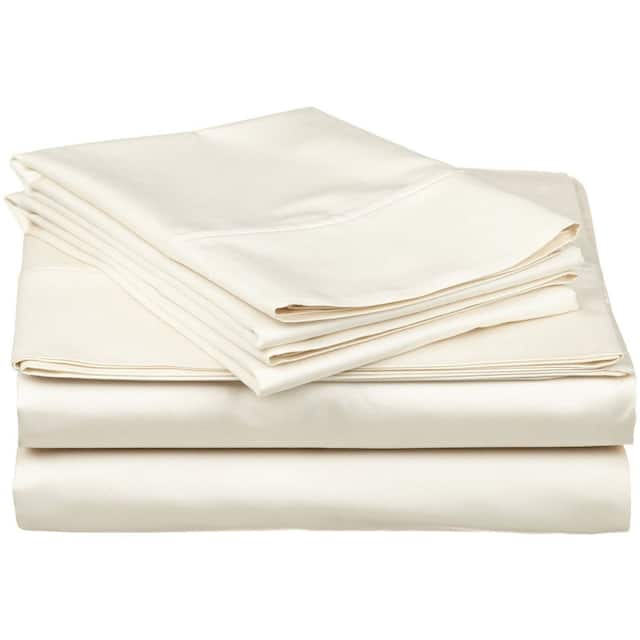 Superior Egyptian Cotton Solid Sheet or Pillow Case Set - Twin - Ivory
