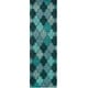 preview thumbnail 34 of 39, Randall Handmade Geometric Moroccan Wool Area Rug Teal - 2'6" x 8' Runner