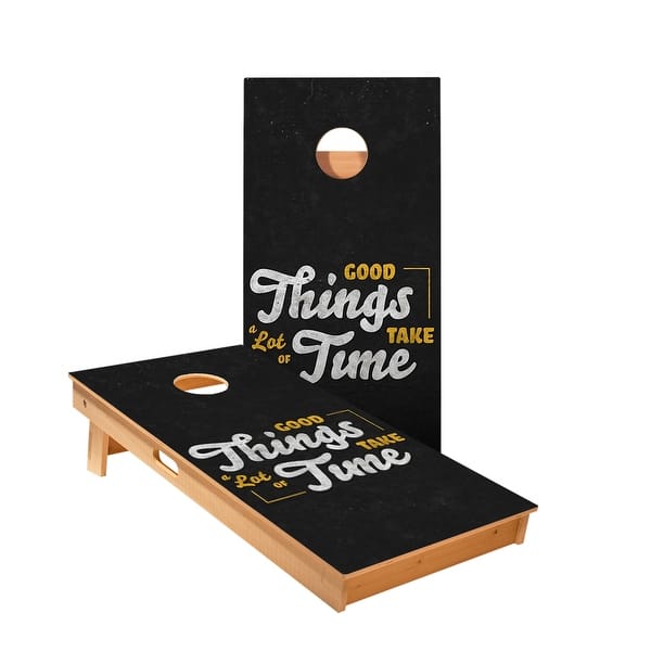 slide 2 of 3, Good Things Cornhole Boards NO Bags - Add Board Lights