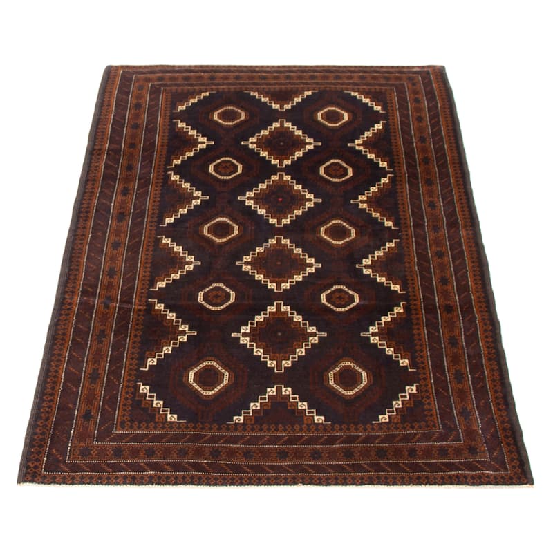 Teimani Navy Rug 3'11" x 6'6" - 3'11 x 6'6