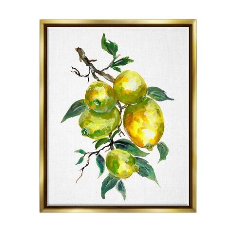 Stupell Industries Lemon Citrus Fruit Tree Floater Canvas Wall Art by Sebastian Grafmann