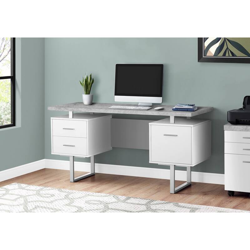 60" Computer Desk with Metal Legs
