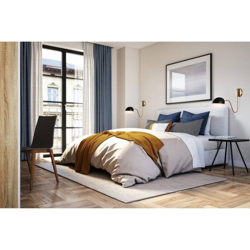 Trilby 1 Light Wall Sconce Matte Black with Burnished Brass