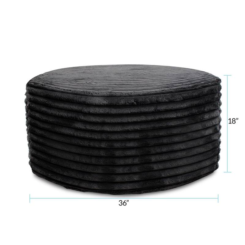 Universal Round Ottoman Shar Pei White