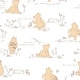 preview thumbnail 5 of 3, Lambs & Ivy Disney Baby Storytime Pooh 100% Cotton Fitted Crib Sheet - White