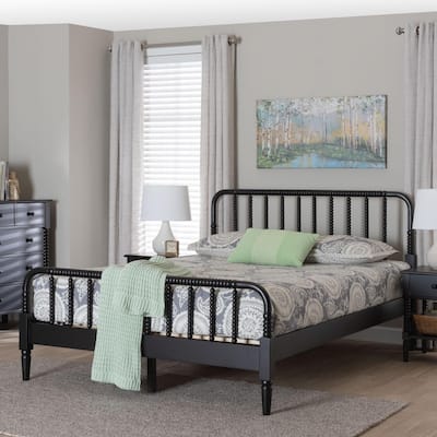 Braith Farmhouse Spindle Wood Platform Bed