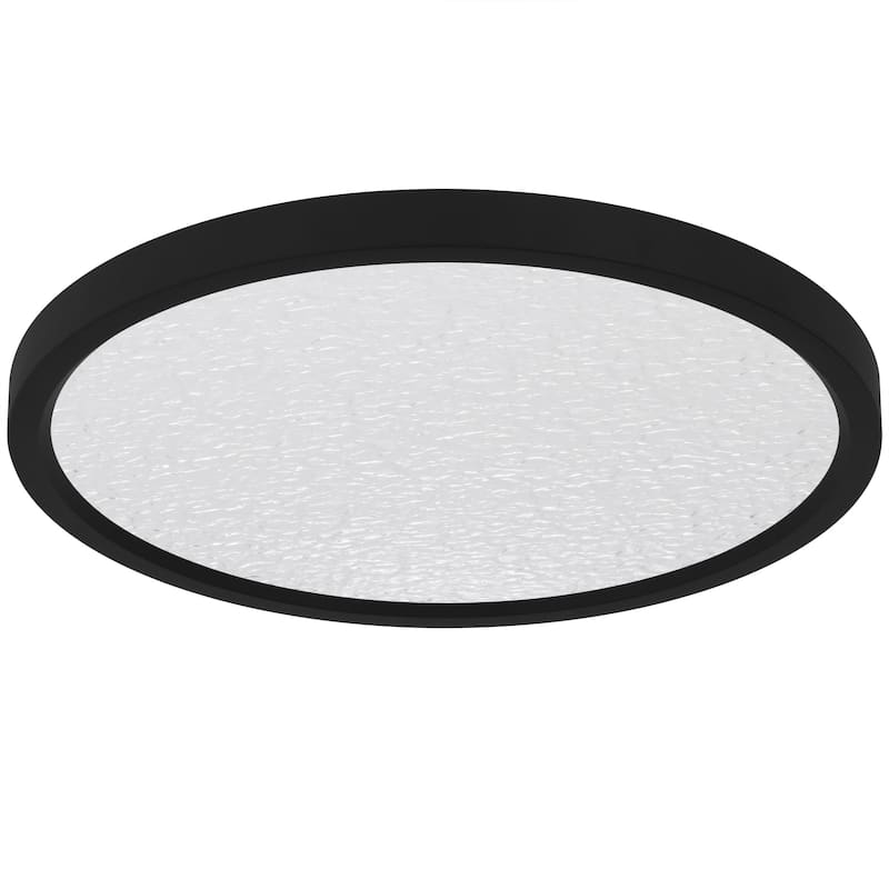 Outskirts Integrated LED Earth Black Flush Mount with CCT Switch