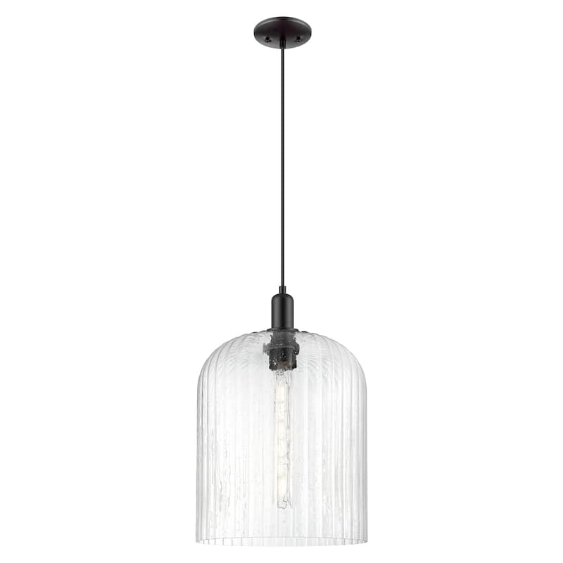 Innovations Lighting Downtown Urban - Bridal Veil - 1 Light 12" Cord Hung Mini Pendant - Seedy Shade/Matte Black