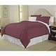 preview thumbnail 1 of 4, Pointehaven 400 Thread Count 100% Long Staple Cotton 3-piece Duvet Cover Set Plum - Full - Queen