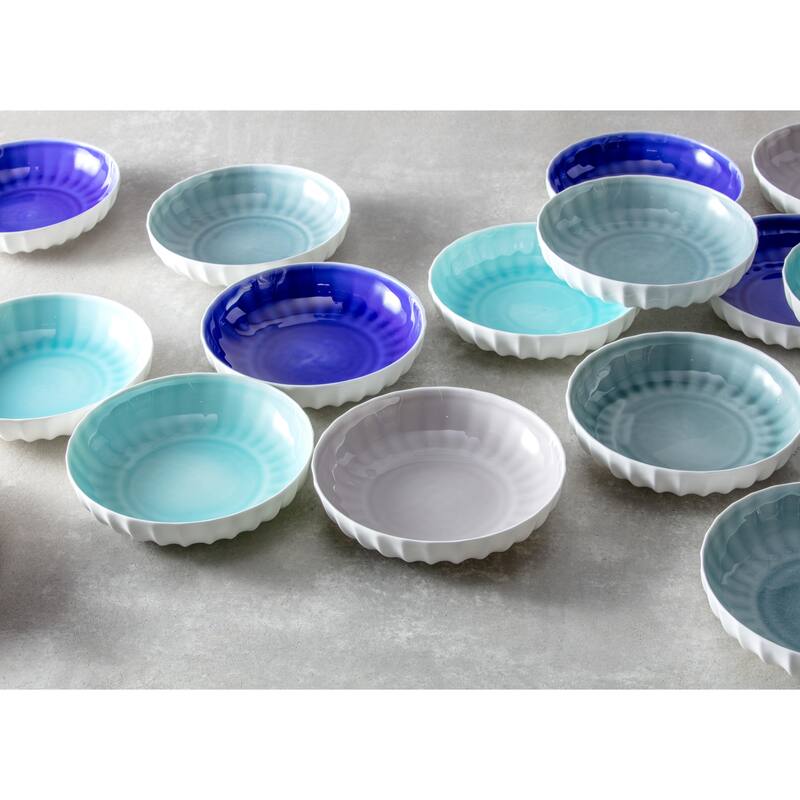 Fortessa Blyss Bone China,8.6" Bowl, , Cobalt Blue