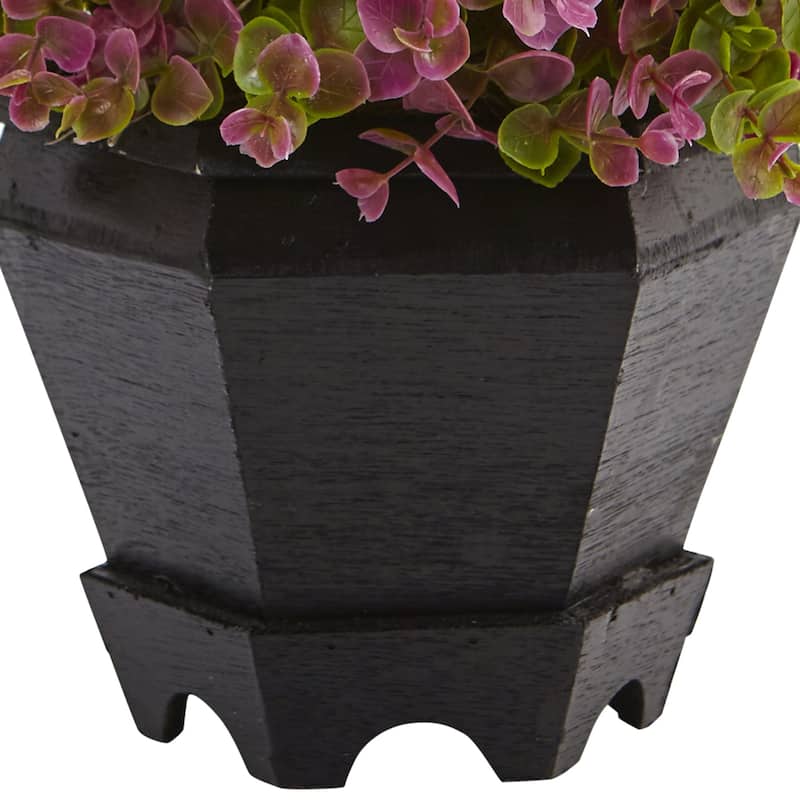 Artificial Sedum Eucalyptus Plant Set - 13 Inch City Chic Arrangement with Planter - 1.08ft.