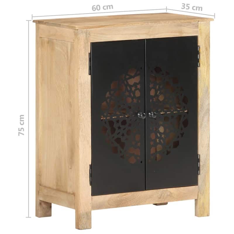 vidaXL Sideboard 23.6"x13.8"x29.5" Solid Mango Wood