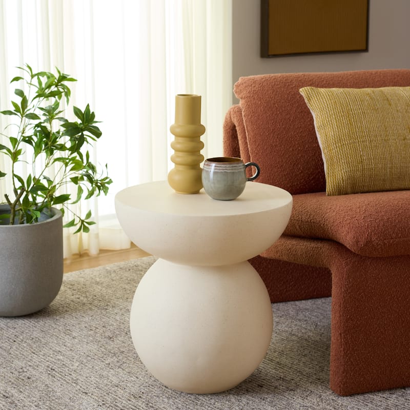 SAFAVIEH Home Ailani Accent Table - 17"W x 17"D x 18"H - White