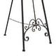 preview thumbnail 17 of 17, Black Metal Tall Adjustable Floor Scroll Display Easel with Gold Accents
