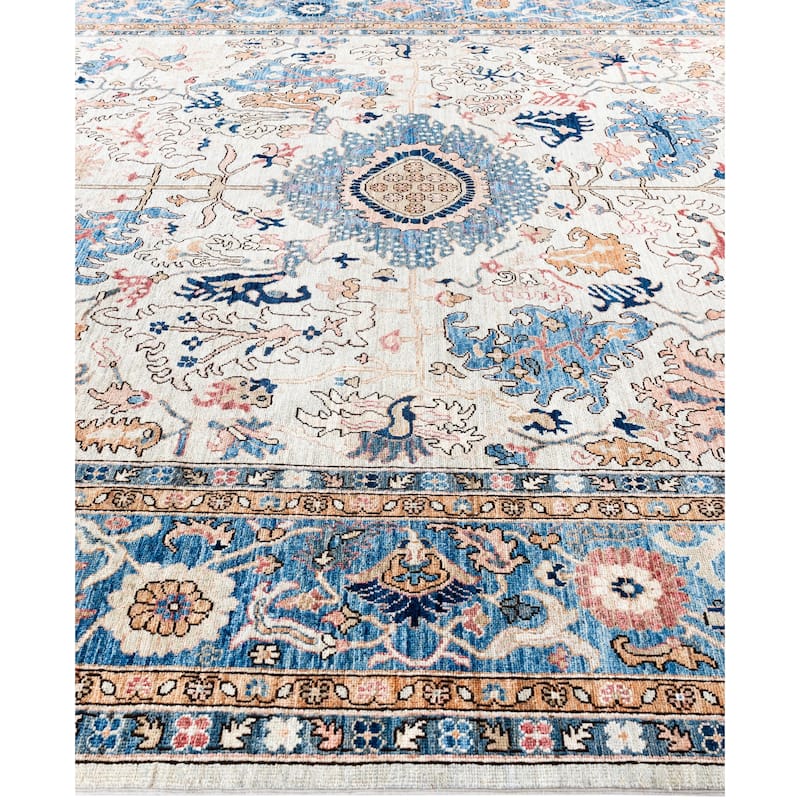 Serapi One-of-a-Kind Hand-Knotted Area Rug - Ivory - 8' 11" x 11' 11"