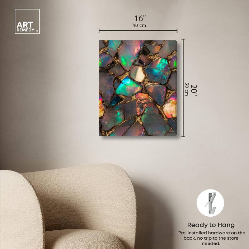 Stonic Rainbow Canvas by Art Remedy, Gallery Wrapped