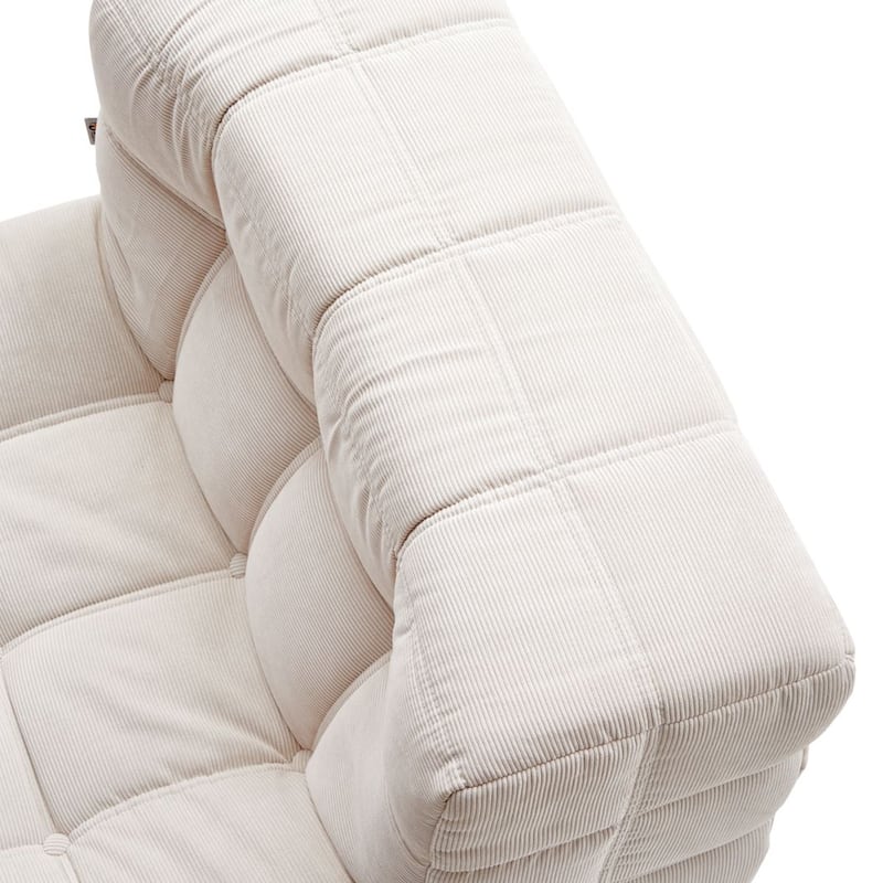 JASIWAY Modern Corduroy Fabric Upholstered Sofa
