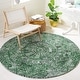 preview thumbnail 40 of 119, SAFAVIEH Handmade Marquee Genta Modern Medallion Wool Rug 4' Round - Green/Ivory - Round