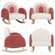 preview thumbnail 18 of 16, Costway Kids Rocking Chair Children Armchair Velvet Upholstered Sofa - 20'' x 19.5'' x 20''