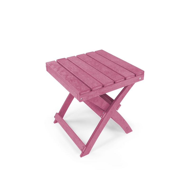 Santorini Fully Assembled All-Weather Recycled HDPE Outdoor Folding Side Table