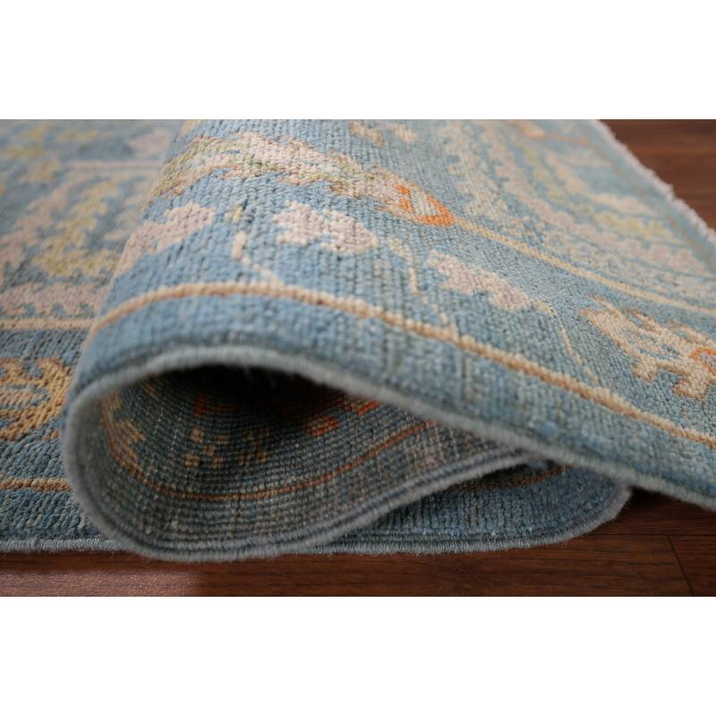 Light Blue Kazak Accent Rug Hand-Knotted Wool Carpet - 3'1" x 4'4"