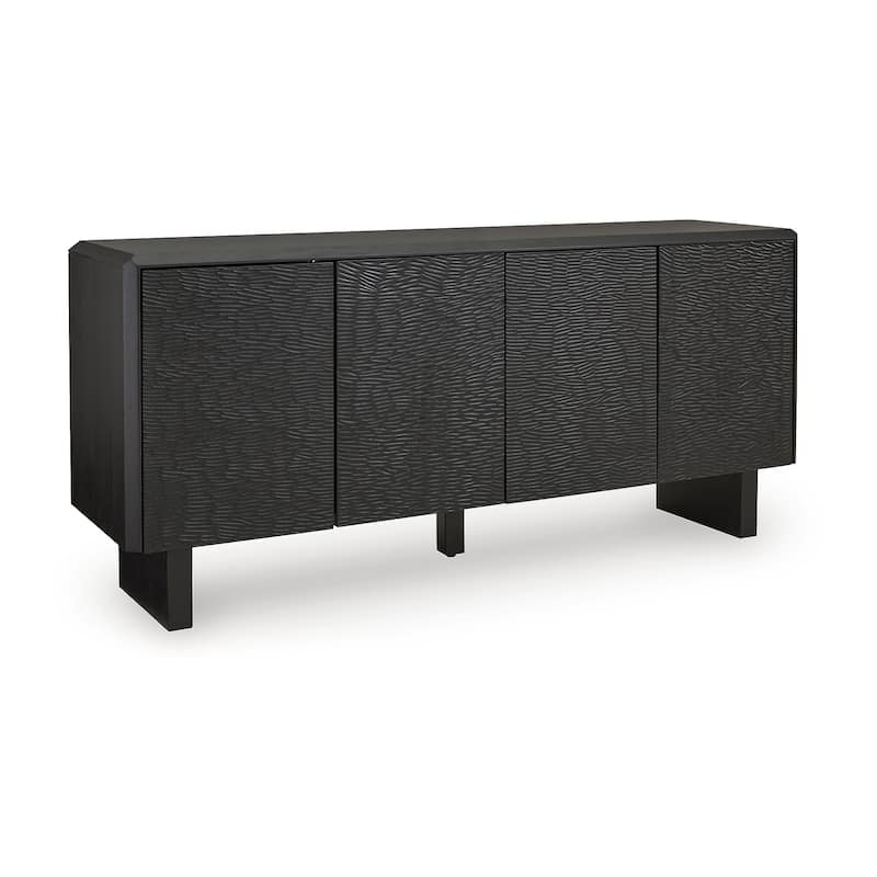 Signature Design by Ashley Farrelmore Black Accent Cabinet - 65" W x 17" D x 30" H