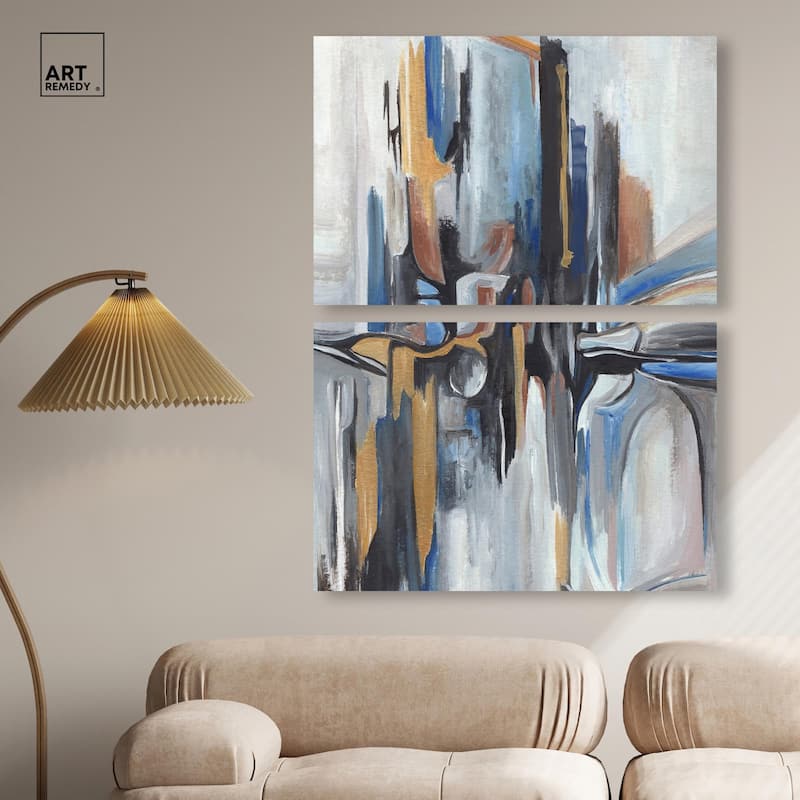 Meditation Mood Canvas Set of 2 by Art Remedy, Gallery Wrapped